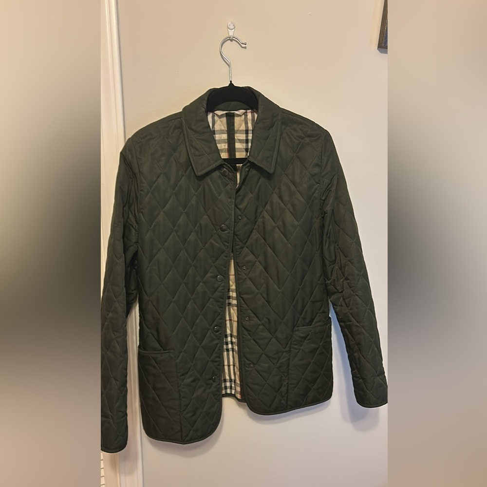 Olive green Burberry Field Jacket